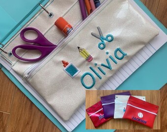 3 Ring Pencil Pouch Etsy