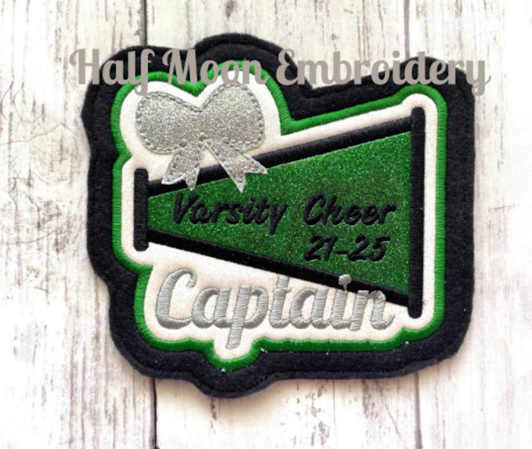 Cheerleading Letterman Jacket Patch Megaphone Letterman Jacket Patch