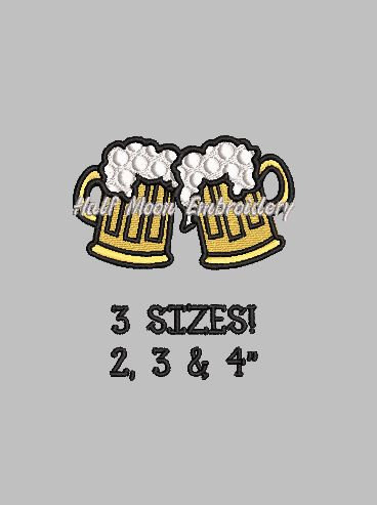 BOGO Free Mini Beer Mugs Embroidery Design Small Beer Mugs Etsy