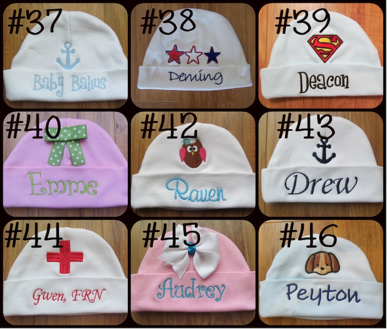 Personalized Baby Hat Monogram Baby Hat Custom Baby Hat Baby Etsy