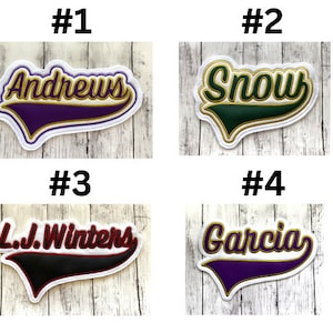 Personalized Letterman Jacket Name Patch | Custom Jacket Patches | Vinyl Name Patch | Custom Name Patch | Letterman Jacket Patches image 6