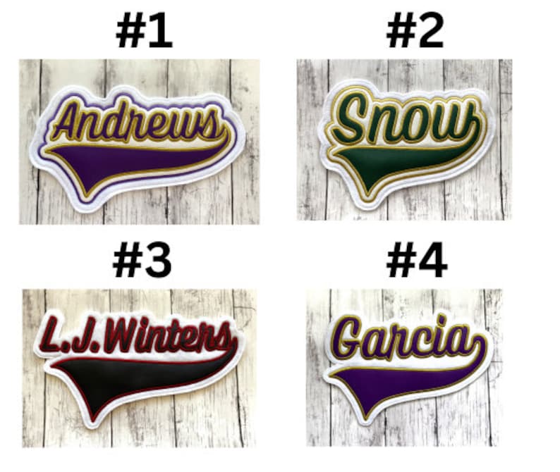 Personalized Letterman Jacket Name Patch | Custom Jacket Patches | Vinyl Name Patch | Custom Name Patch | Letterman Jacket Patches image 6