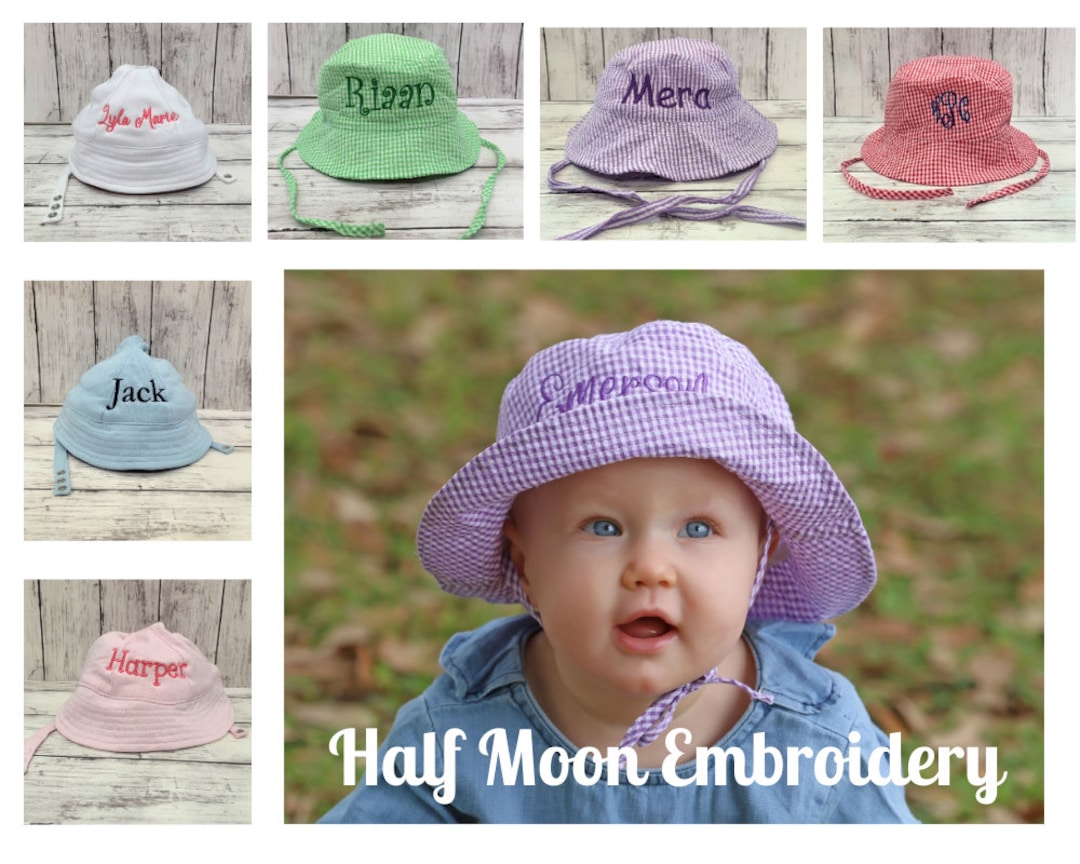 Personalized Baby Bucket Hats Monogrammed Baby Bucket Hats - Etsy