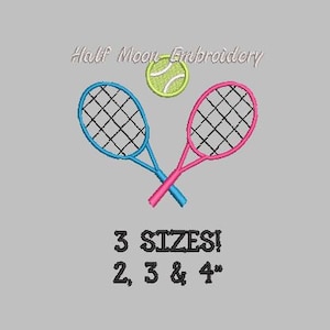 BOGO Free! Mini Tennis Rackets With Ball Embroidery Design | Tennis Rackets Embroidery Design | Tennis Ball Embroidery Design | Mini Rackets