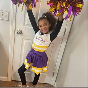 Personliga cheerleaderuniformer | Cheerleaderkläder för flickor | Personlig cheerleaderuniform | Cheerleader-outfit | Anpassad cheerleaderuniform bild 14