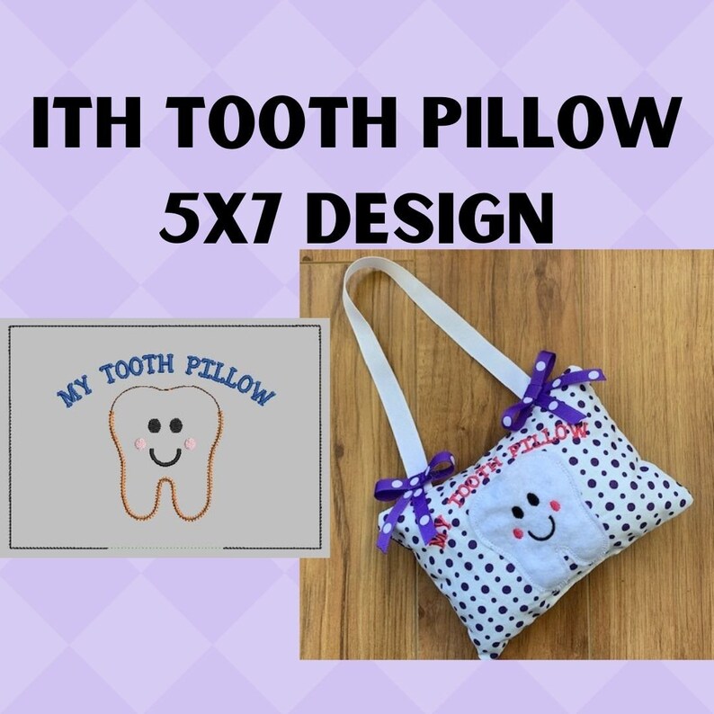 BOGO Free ITH Tooth Fairy Pillow Embroidery Design in the Etsy