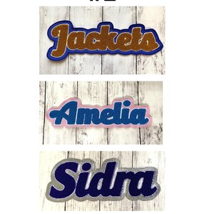 Personalized Chenille Letterman Jacket Patch | Custom Jacket Patches | Chenille Patches for Jackets| Football Patches | Cheer Patches image 17