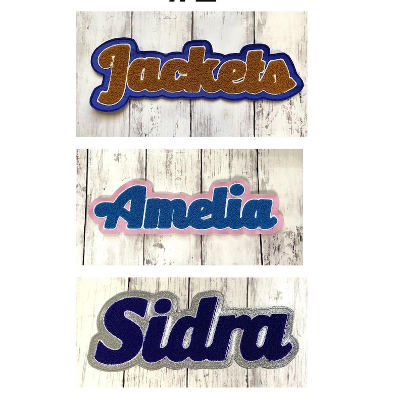 Personalized Chenille Letterman Jacket Patch | Custom Jacket Patches | Chenille Patches for Jackets| Football Patches | Cheer Patches image 17