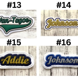Personalized Letterman Jacket Name Patch | Custom Jacket Patches | Vinyl Name Patch | Custom Name Patch | Letterman Jacket Patches image 9