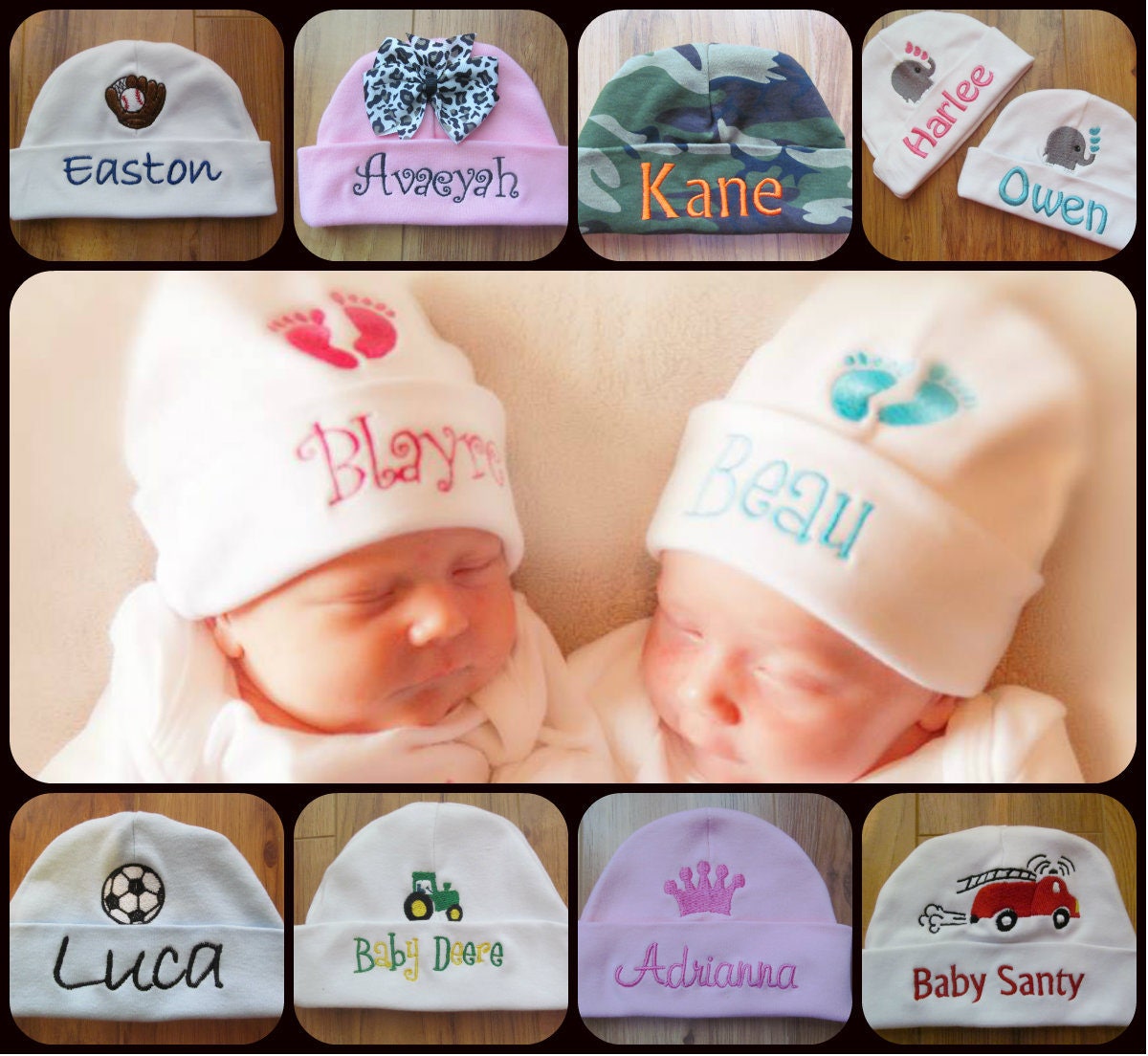 Personalized Baby Hat Monogram Baby Hat Custom Baby Hat Baby Etsy