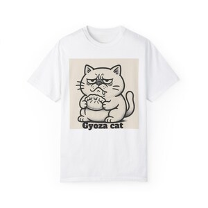 Gyoza Cat T-shirt - Cute Animal Tee for Cat Lovers, Quirky Gift for Foodies, Casual Wear, Unisex Styled Shirt