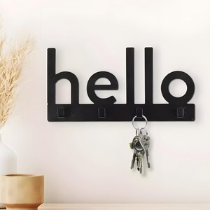 Llavero de metal personalizado, decoración de pared de metal, llavero personalizado, ganchos de metal para colgar en la pared, letras de metal cortadas con láser, letras para decoración del hogar