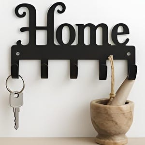 Llavero para el hogar, colgador de llaves personalizado, decoración del hogar, ganchos para colgar en la pared, decoración de pared de metal, regalo personalizado, organizador de entrada, estante para llaves