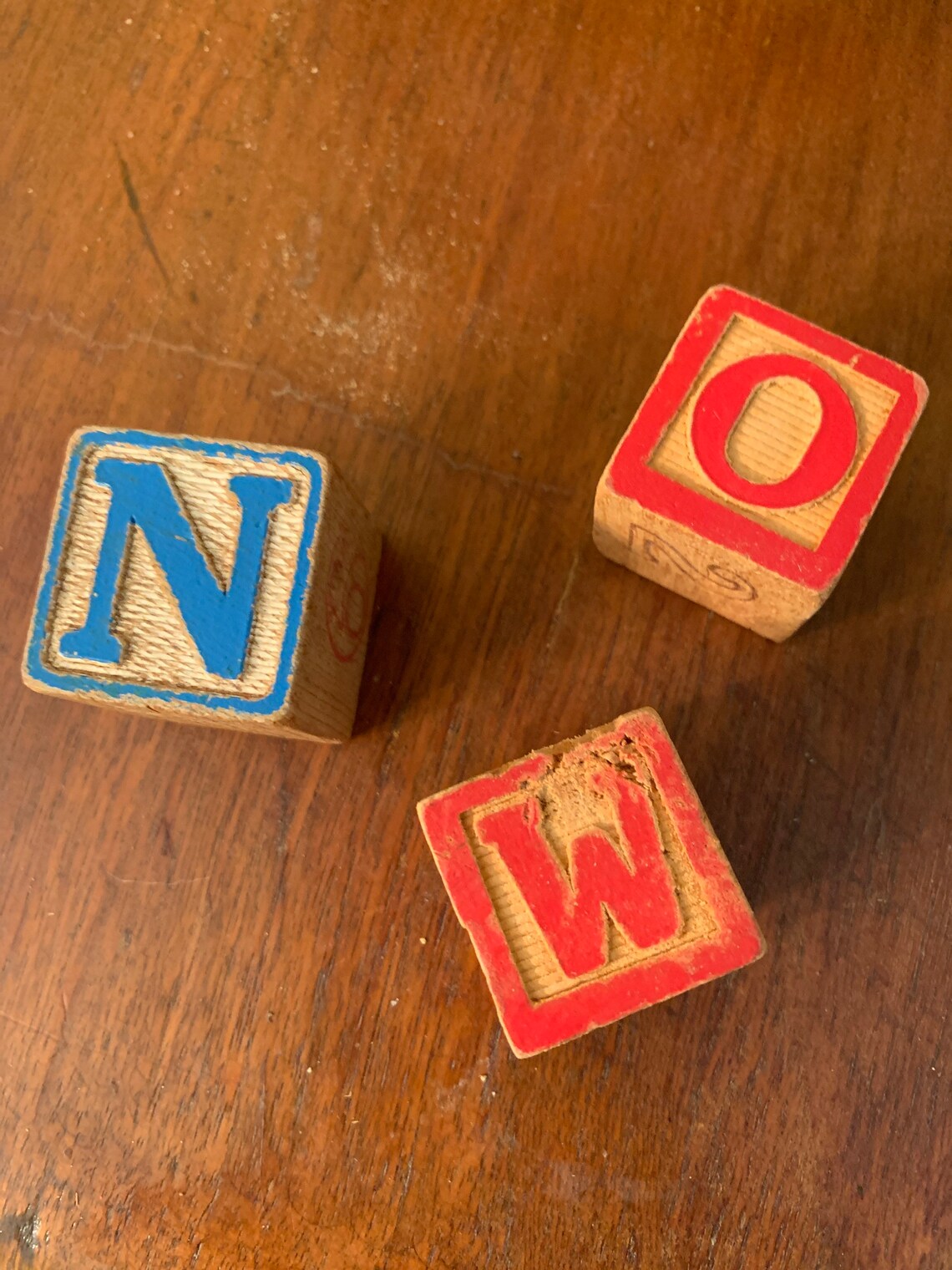 Vintage Wood Baby Blocks Etsy