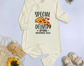 Special Delivery Pizza Baby Bodysuit, Funny Valentines Baby Romper, Pizza Baby Outfit