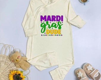Mardi Gras Dude Baby Bodysuit, Baby Carnival Romper, Mardi Gras Carnival Baby Clothes, Fat Tuesday Gift