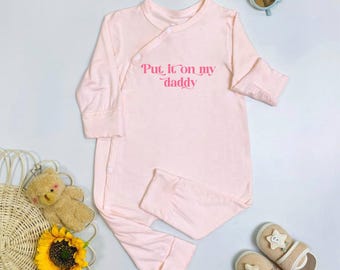 Put It On My Daddy’s Tab Baby Bodysuit, New Dad Baby Romper, Father’s Day Baby Romper, New Dad Gift