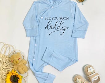 See You Soon Daddy Baby Bodysuit, New Dad Baby Romper, Baby Announcement Bodysuit, Father'S Day Gift