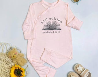 First Edition Baby Bodysuit, Librarian Babygrow, Littlest Book Club Member Romper, Published Book Baby Clothes