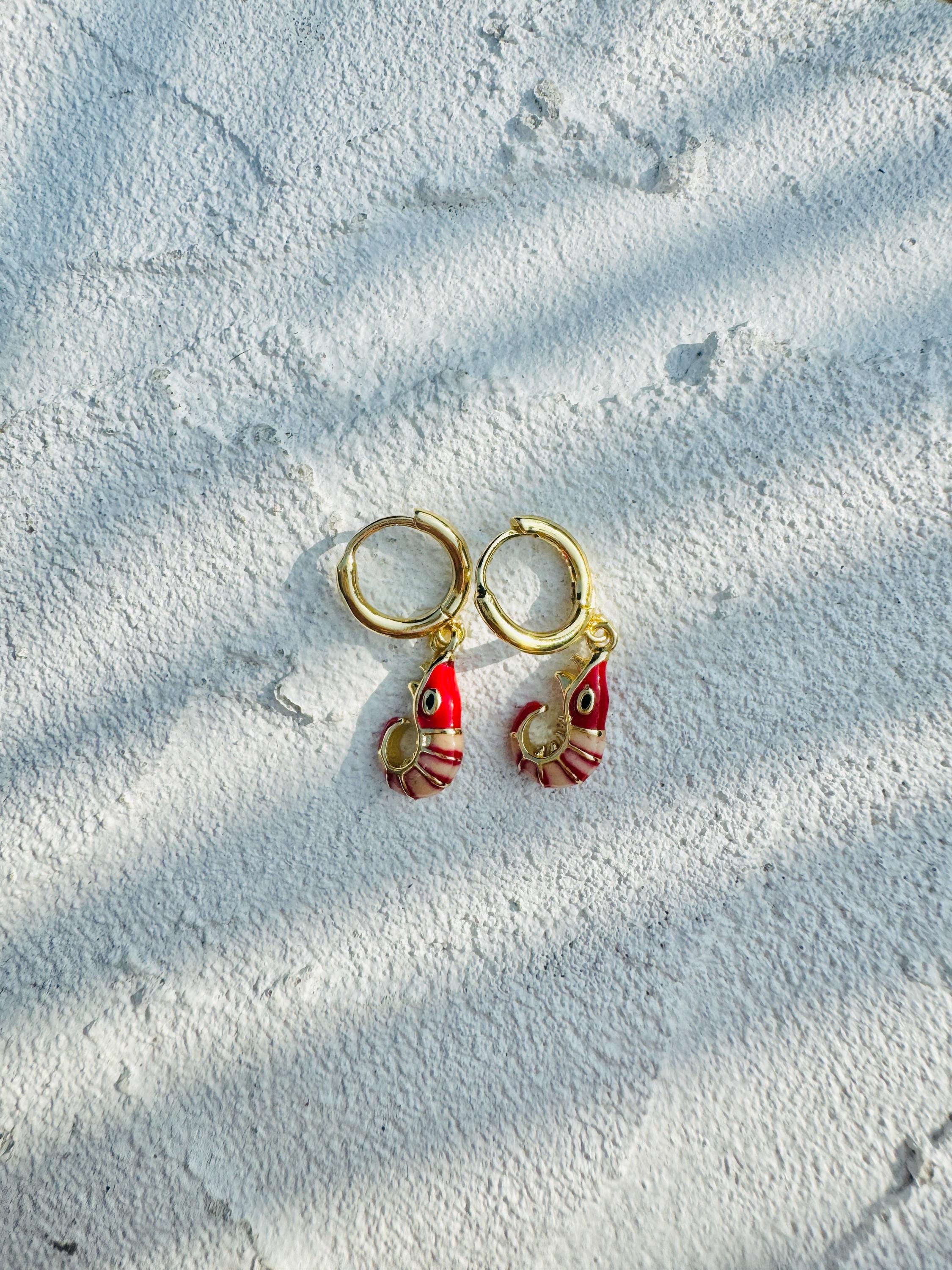 Boucles D'oreilles Créoles Argent 925 - Forme Crevette - Fermoir à Clip - Silverspeck - Neuf Sans Emballage