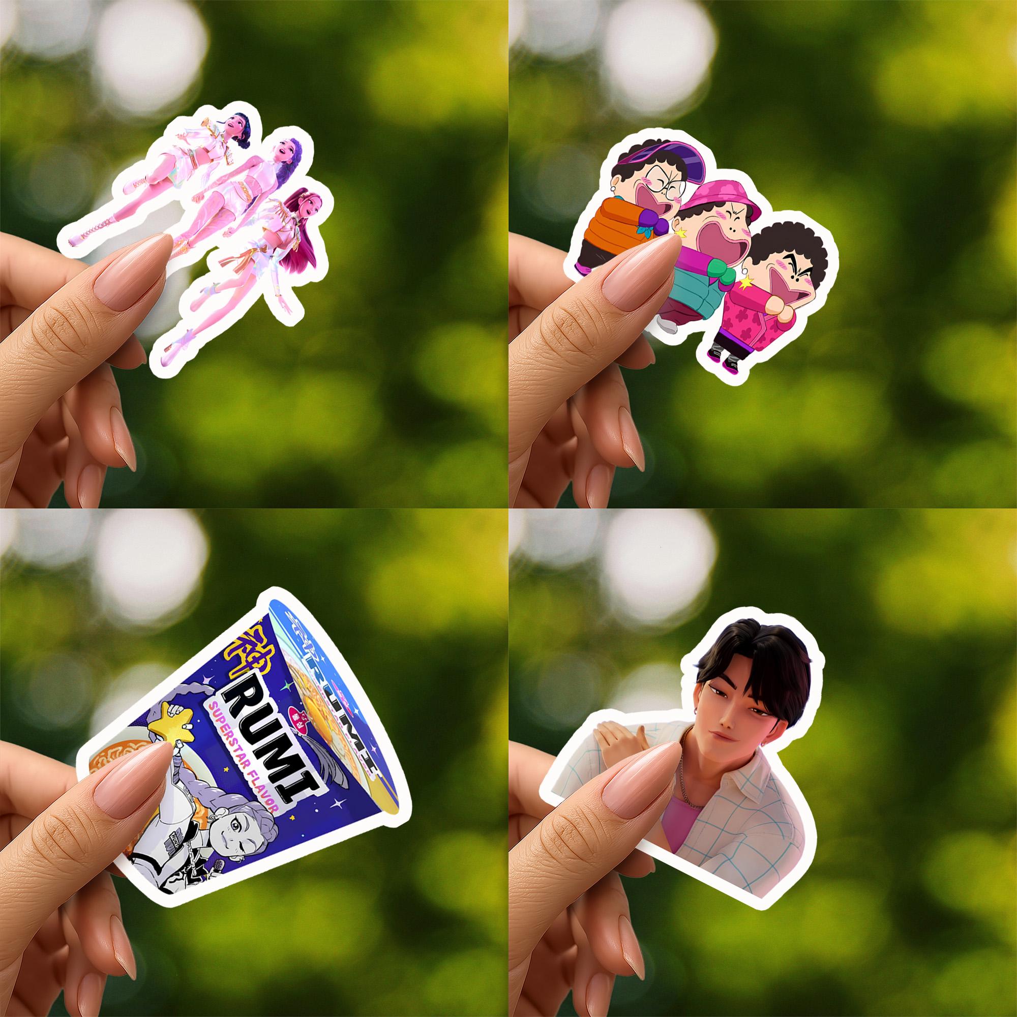 60 Stickers Kpop & Anime - Décorations Vinyles Imperméables Pour Gourdes, Laptops & Accessoires - Style Coréen Mignon - Cadeau Idéal - 9