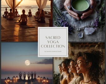 Colección de Yoga Sagrado: 50 fotos de estilo de vida consciente para Canva, Instagram y Pinterest
