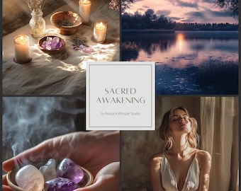 Despertar Sagrado – Fotos de stock espirituales para Canva, Instagram y Soul Branding | 50 imágenes estéticas para creadoras