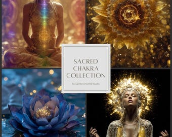 Colección de Chakras Sagrados: Fotos de stock de Chakras Espirituales para Canva e Instagram | 50 Imágenes de Marcas Sanadoras