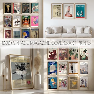 Vintage Magazine Covers  Retro Printable Wall Art Fashion Pop Culture & Nostalgic Digital Prints for Home  Gallery Decor