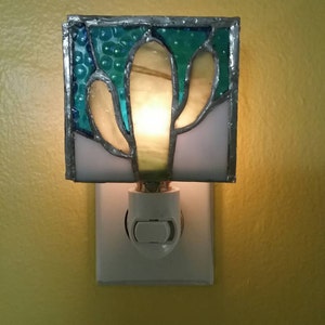 Hand-made Phish Cactus Mike Stained Glass Nightlight