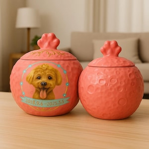 Custom Pet Memorial Urn for Ashes/Hand Painted Pet Loss Keepsake Jar/Dog Cat Ashes Jar/Personalized Pet Tribute Gift/Keepsake Gift