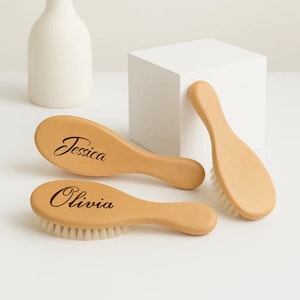 Custom Newborn Baby Hairbrush,Personalized Wooden Baby Hairbrush,Newborn Gift,Custom Name Hairbrush,Baby Christening Gift,Baby Keepsake Gift