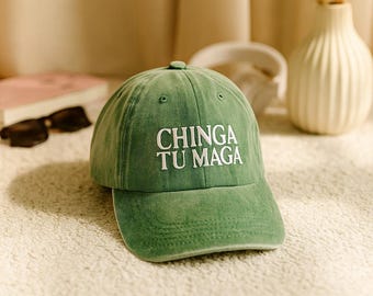 Chinga Tu MAGA Hut, gestickter Demonstrations-Dad-Hut, Anti-Hass-Statement-Kappe, mutige politische Streetwear, gewaschener Baumwollhut, Dad-Hut, Protest-Hut