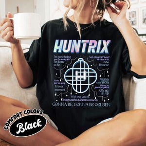 Comfort Colors® Huntrix Logo Shirt, Kpop Demon Hunters shirt, Kpop idol group shirt, Hunters Tiger fan, Anime Lover Gift, Kpop Style