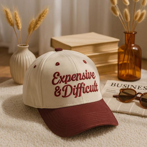 Gestickte Teure & schwierige Trucker Cap, lustige Frauen Trucker Hut, sarkastische Frau gewaschen Hut, zweifarbige Hut, trendige Trucker Hut