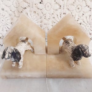 Vintage Dog Bookends
