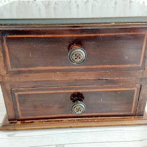 Vintage Set Of Small Wooden Drawes