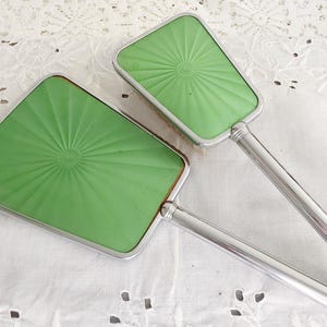 Vintage Mirror and Brush Set