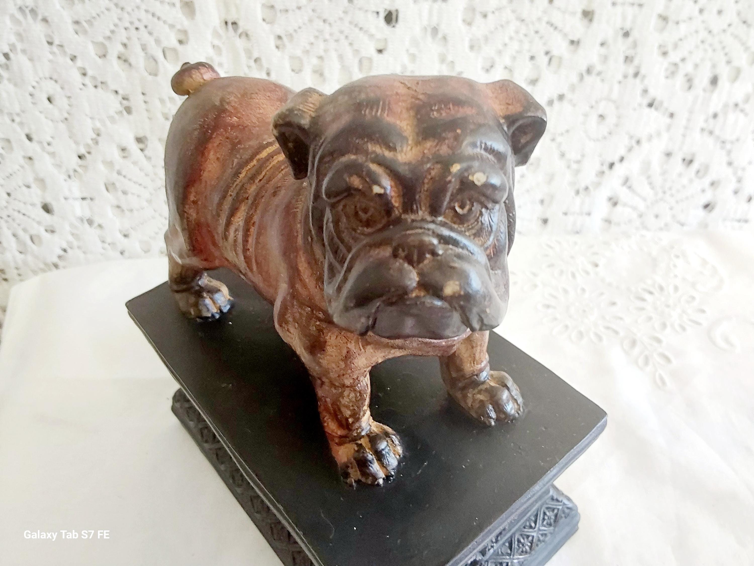 Vintage Bulldog Chalkware - Etsy Singapore
