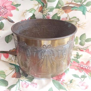 Large Vintage French Brass Planter