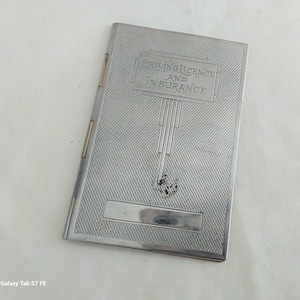 Art Deco-körkortsfodral i förgyllt silver