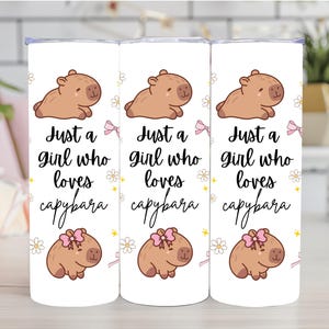 Capybara tumbler wrap png, 2025 cute animal sublimation design, 20oz skinny tumbler wrap, capybara lover png, digital download