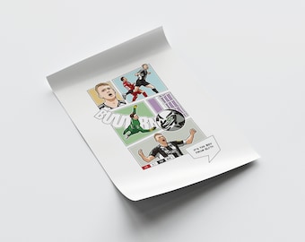 Dan Burn Newcastle United Poster: Comic Book Style NUFC Gift