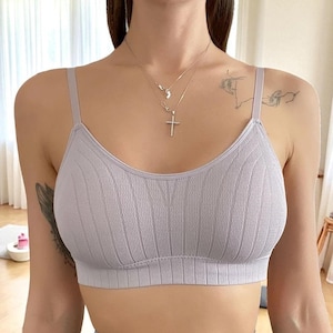 Seamless Wireless Bralette, Women’s Padded Sleep Bra Top, U-Shaped Back Sports Crop, Breathable Comfortable Lingerie Underwear