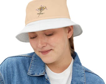 Vintage Floral Tapestry Bucket Hat, Rose Jacquard  display picture 3