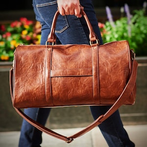 Leather Travel Bag, Leather Duffel Bag, Leather Weekender bag, Duffle Bag, Leather overnight bag, Cabin Travel Bag, Brown duffel, Gym Bag