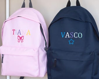 Personalized Kids Backpack: Embroidered Name, Custom Shape, Toddler School Bag