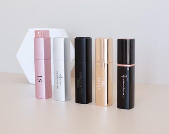 Atomizador de perfume personalizado, regalo para damas de honor, mini frasco de perfume personalizado