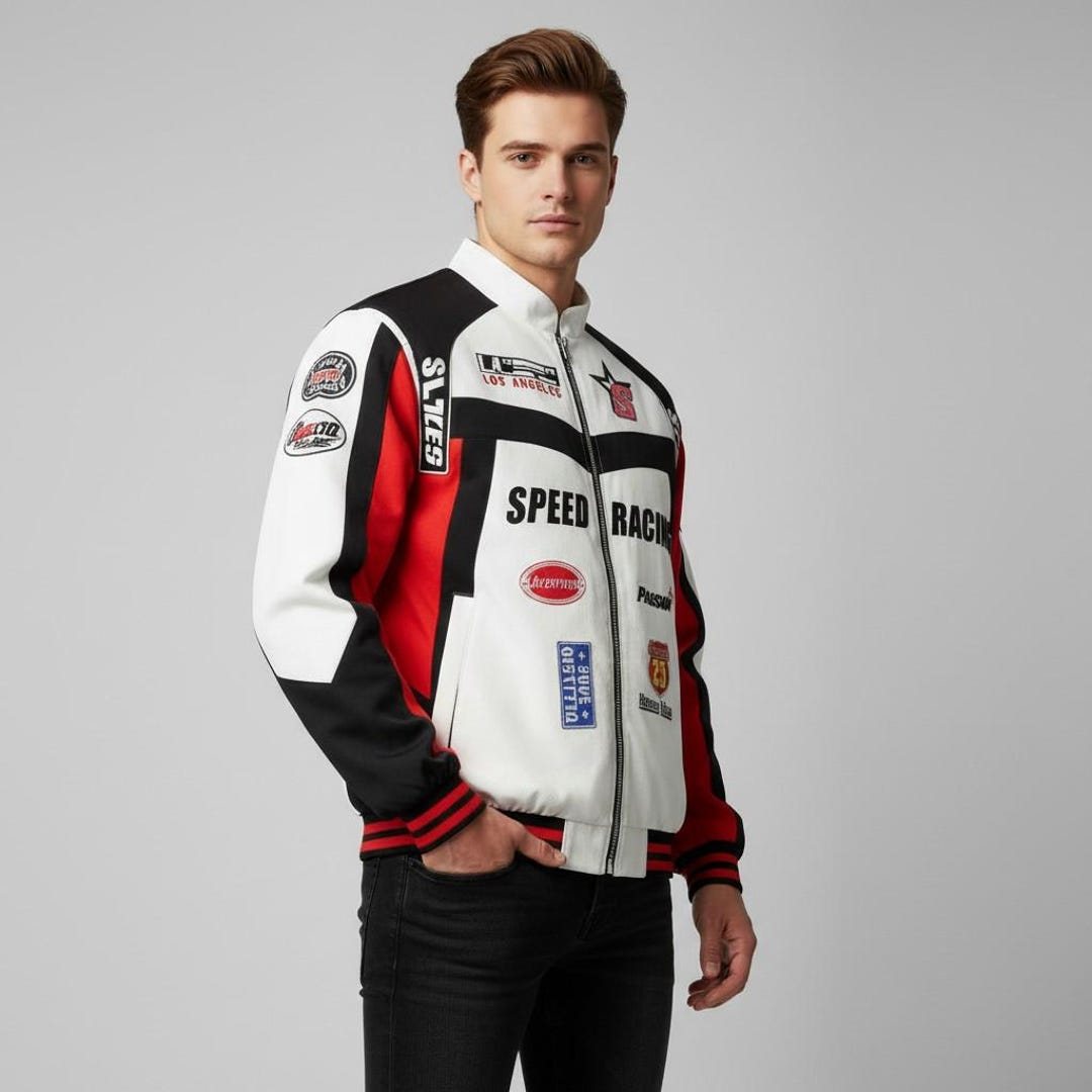 Men's Racing Element Jackets, Racing Leather Motorcycle Jacket for Men ...