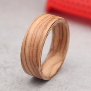 Olivewood Ring, Bentwood Ring, Olive Wood Ring, Natural Wood Mens Ring, Natural Wooden Wedding Band, Wood Ring, Valentines Gift for Him